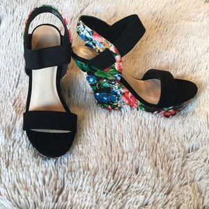 Floral Bamboo heels